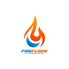 Flame Logo Design Vector, Fire logo template, Blaze Icon symbol, Creative design, Illustration