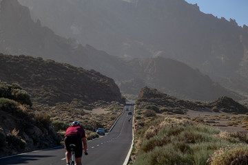 road in teide national park spain