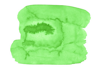 Light green Watercolor background with clear borders and divorces. Watercolor brush stains. With copy space for text.