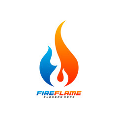 Flame Logo Design Vector, Fire logo template, Blaze Icon symbol, Creative design, Illustration