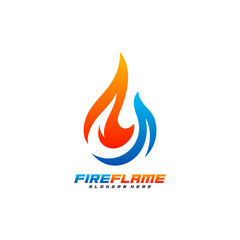 Flame Logo Design Vector, Fire logo template, Blaze Icon symbol, Creative design, Illustration