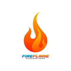 Flame Logo Design Vector, Fire logo template, Blaze Icon symbol, Creative design, Illustration