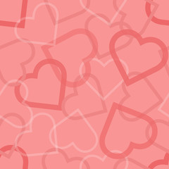 seamless pattern background with monochrome out line  heart