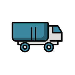 military force truck isolated icon