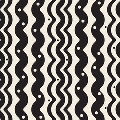 seamless monochrome wave pattern background with geometric shape