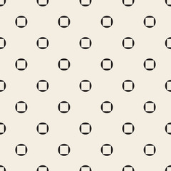 seamless  monochrome circle and square shape pattern background