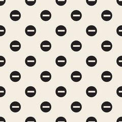 seamless monochrome button pattern background with circle and line