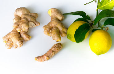 doctor ginger and fresh organic lemon, healthy diet, vitamins and minerals throughout the year...