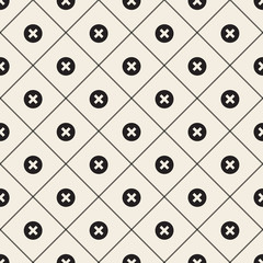 seamless monochrome button pattern background with circle shape