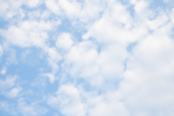 Many white clouds in the sky