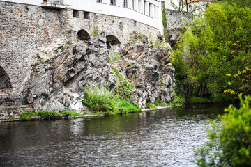 close up view of the czech city Cesky Krumlov