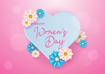 Women day background for greeting card vector illustration