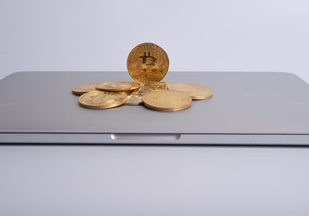 Bitcoin-Cash Digital cryptocurrency on notebook