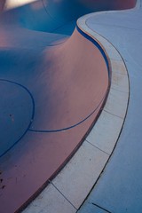 blue skatepark court on the street in Bilbao city Spain © Ismael