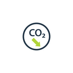 CO2 reduction icon. Clipart image isolated on white background