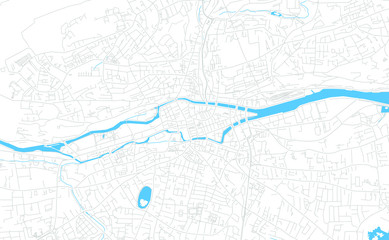 Cork, Ireland bright vector map