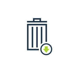 Reduce waste icon. Clipart image isolated on white background