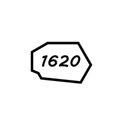 Plymouth rock outline icon. Clipart image isolated on white background