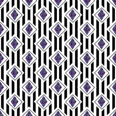 seamless violet glitter pattern on stripe background