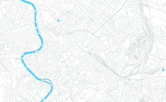Rome, Italy bright vector map