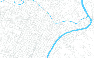 Turin, Italy bright vector map
