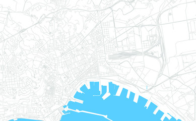 Naples, Italy bright vector map