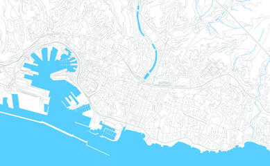 Genoa, Italy bright vector map