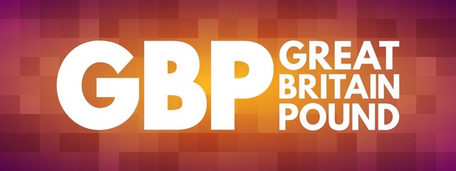 Fototapeta na wymiar GBP - Great Britain Pound acronym, business concept background