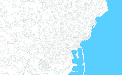 Catania, Italy bright vector map
