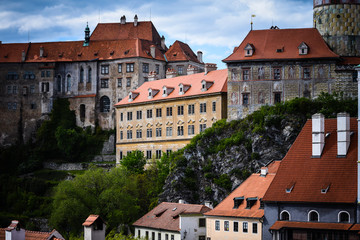 Fototapeta premium close up view of the czech city Cesky Krumlov