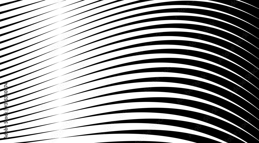Aufkleber halftone background with stripped black and white lines. optical illusion art vector design.