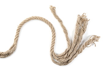 Rope, strings isolated on white background and texture 