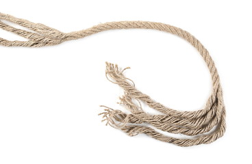 Rope, strings isolated on white background and texture 
