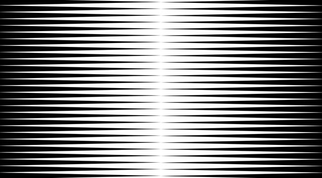 Halftone background with stripped black and white lines. Optical illusion art vector design.