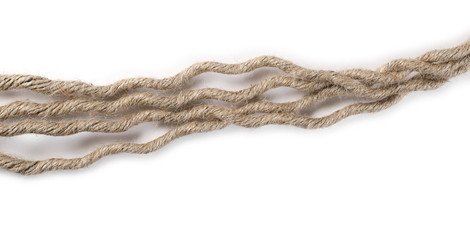 Rope, strings isolated on white background and texture 