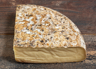 Tomme de Savoie, French cheese Savoy, french Alps France.