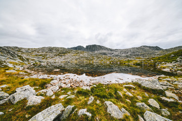Fototapeta na wymiar Hiking Trail in Nordfjord. Norway, Europe