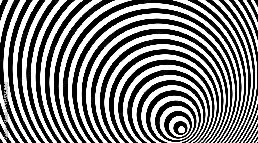 Poster stripped ringsabstract background. linear circles optical illusion backdrop vector design.