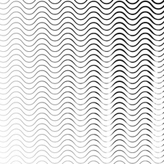 Wavy linear pattern vector design. Stripped wave backdrop.