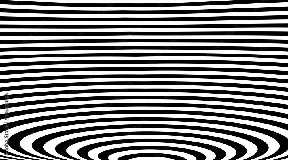 Poster stripped ringsabstract background. linear circles optical illusion backdrop vector design.