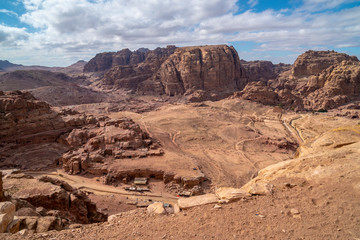 Panoramic View of Petra, Unesco Archeological Site, Jordan