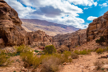 Typical Rocks in Petra, Jordan