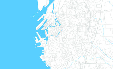 Livorno, Italy bright vector map
