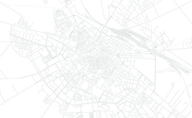 Fototapeta na wymiar Foggia, Italy bright vector map