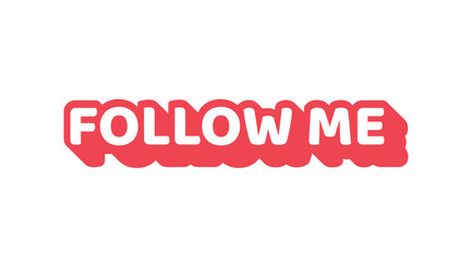 Follow me typographic banner for social networks.