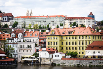 panoramic view of Prague city