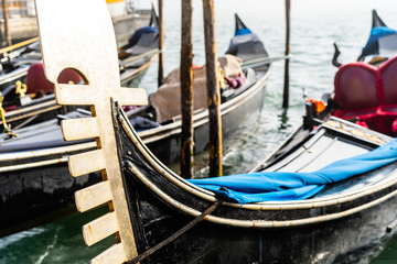 Fototapeta na wymiar Gondola on the Canal Grande in Venice, Italy.