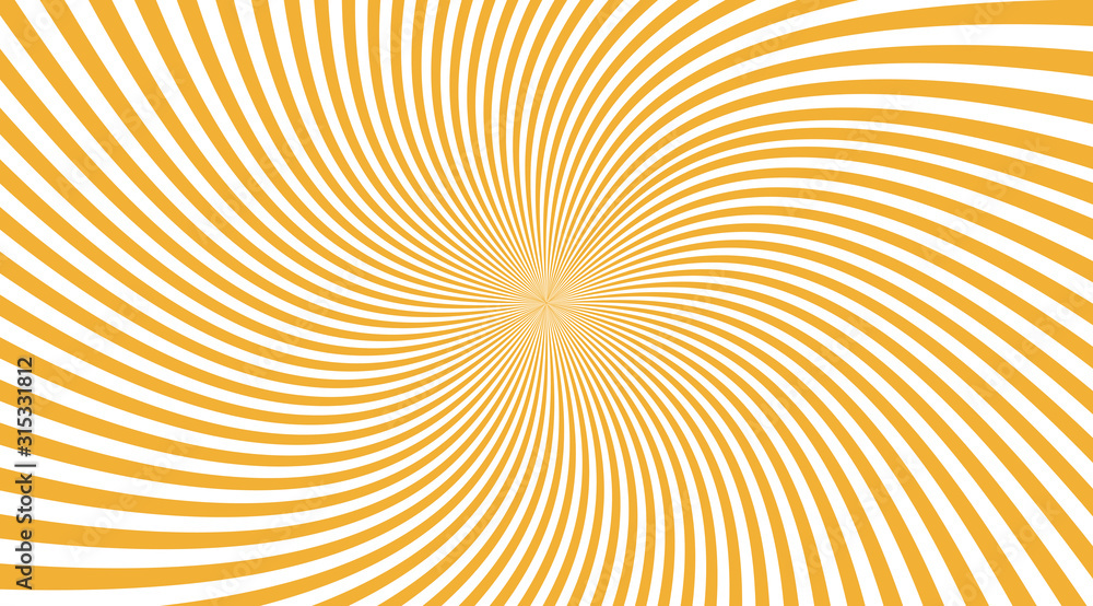 Poster swirling radial pattern background. twisted sun beams backdrop vector design.
