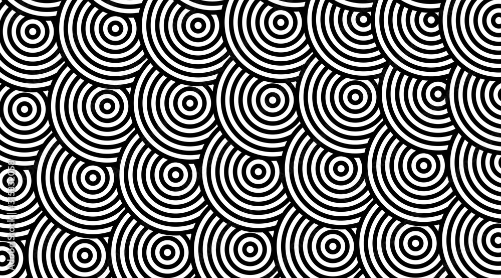 Aufkleber geometric pattern with stripped circles vector design.
