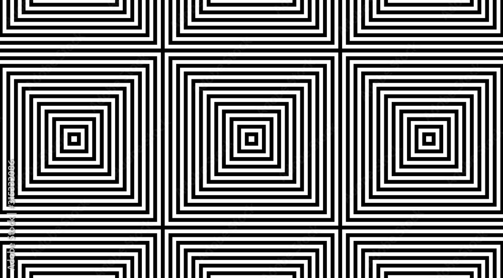 Aufkleber Square geometrical tracery pattern vector design.